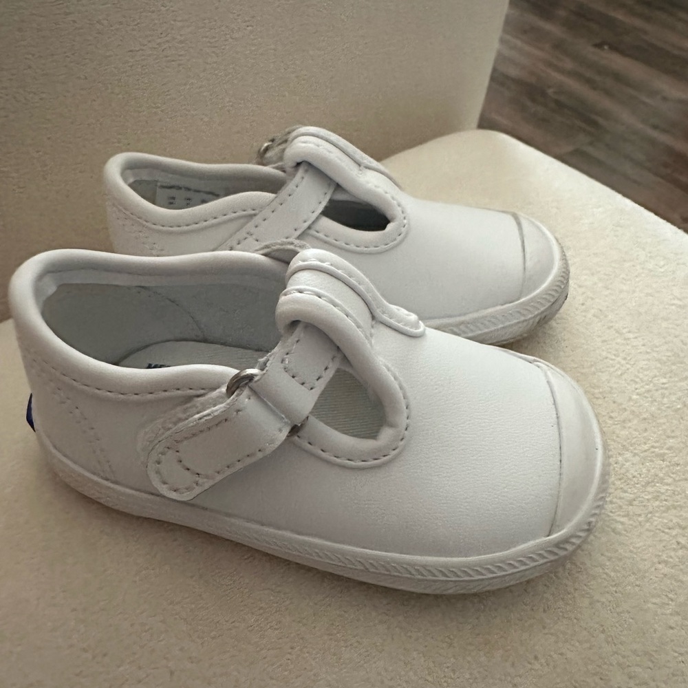 Keds White Infant Champion Lace Toe Cap T- Strap - Size 3m